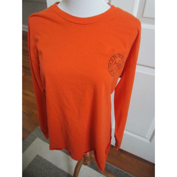 HAPPY HALLOWEEN ORANGE PUPPIE LOVE LONG SLEEVE TEE  SIZE LARGE - Picture 1 of 4